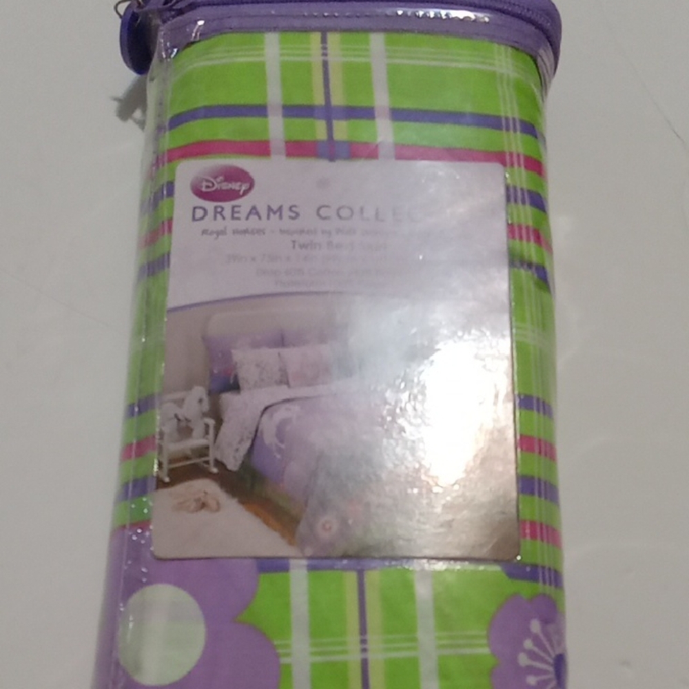 Disney Dreams Collection Twin Bedding Set - Green and Purple